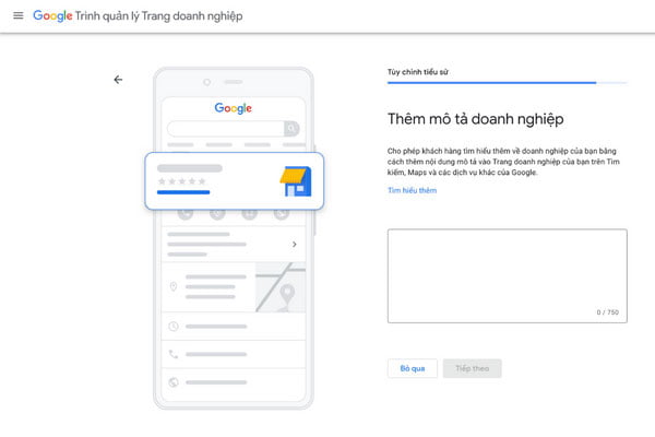 Thêm phần mô tả doanh nghiệp vào hồ sơ Google Business Profile