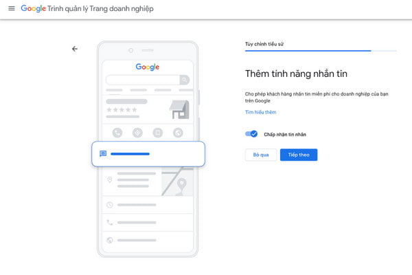 Thêm tính năng nhắn tin cho hồ sơ doanh nghiệp trên Google Business Profile