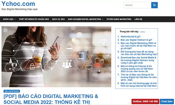 Bài viết về báo cáo Digital Marketing năm 2022 tại Việt Nam