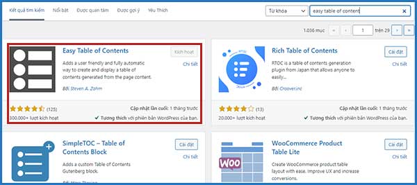 Plugin WordPress miễn phí Easy Table of Contents | Ychoc.com