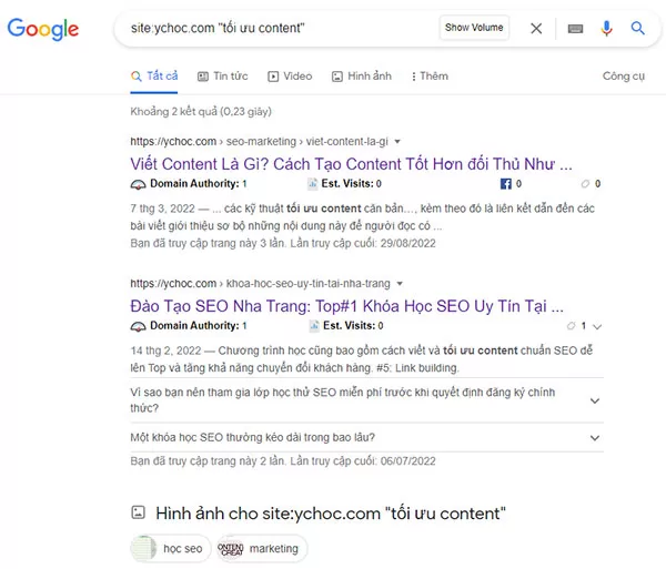 Kiểm tra Keyword Canibalization trên Google Search
