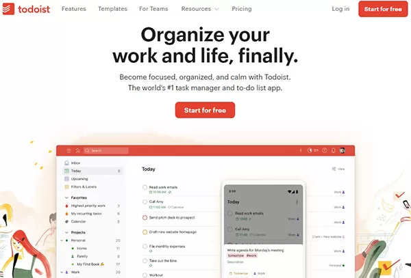 Top Marketing tool tốt nhất để quản lý công việc: Todoist
