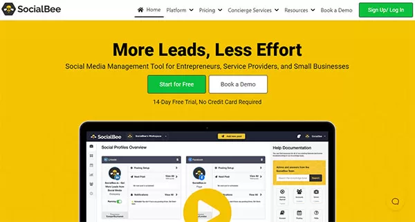 SocialBee - Social Marketing Tool cho doanh nghiệp mới thành lập