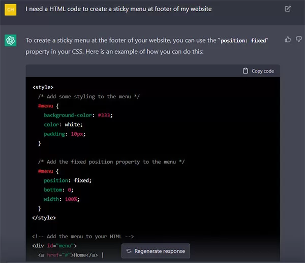 ChatGPT có thể thay bạn viết những đoạn code mẫu để tiết kiệm thời gian lập trình