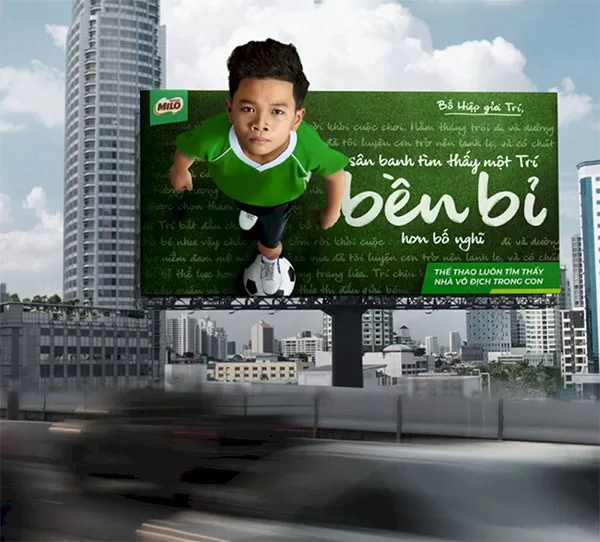 Billboard quảng cáo ngoài trời của Milo