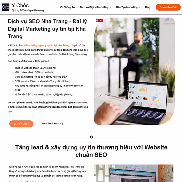 Y Chóc là một trong những đơn vị cung cấp dịch vụ SEO và Digital Marketing uy tín hàng đầu tại Nha Trang