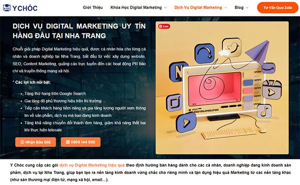Y Chóc chuyên cung cấp các dịch vụ Digital Marketing uy tín hàng đầu tại Nha Trang