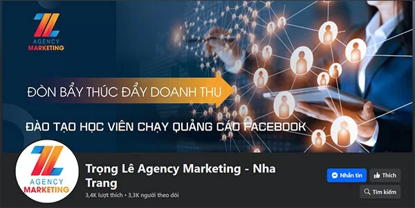 Fanpage Facebook của Trọng Lê Agency Marketing Nha Trang