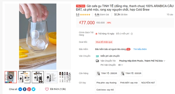 Video giới thiệu sản phẩm trên Shopee luôn nằm ở vị trí đầu tiên trong carousel đa phương tiện