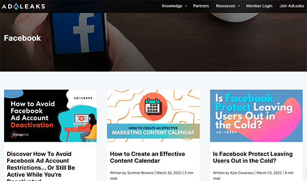 Blog Facebook Marketing của AdLeaks