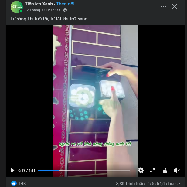 Một video trên Facebook thu hút gần 9 ngàn lượt bình luận và hơn 500 lượt chia sẻ